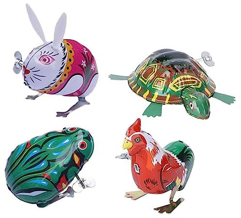 BCOATH 4stücke Aufziehspielzeug Springspielzeug Tiere Für Junge Mädchen Vintage Spielzeug Pädagogisch Lustig Praktisch