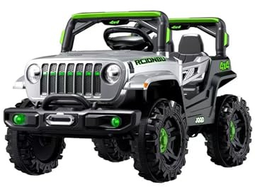 Auto Elettrica Fuoristrada per Bambini 1-3 Anni. Veicolo Telecomandato 4x4. Auto per Bambini con APP per Comandi e Pedaliera, 2 Marce, 5 km/h. Caricabatterie Incluso, Batteria 12V, Bluetooth.