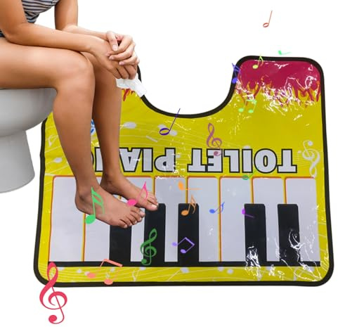 Generico Tappeto Musicale Da Bagno | Tappetino Toilette Con Tocco Delle Dita Dei Piedi E Tastiera | Pianoforte Per WC | Divertente Tappetino Con Tastiera Musicale