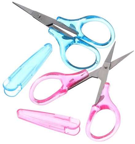 DIYEAH Tijeras para El Hogar 2 Piezas Tijeras de Corte para Bordados Agarre Cómodo para Costura Y Manualidades