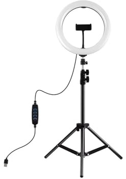 TEMPO DI SALDI Luce ad Anello LED da 10 Pollici con Supporto e Tre Modalità di Illuminazione