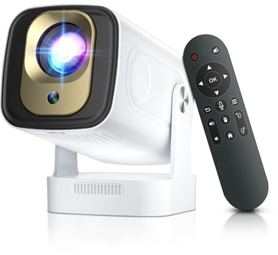 [Auto Focus/Keystone] Smart Projector with WiFi and Bluetooth 5.4, Salange 1080p Native Projectors 4K, Short Throw Projector W Integrated Apps, Android 11, Mini Portable Proyector Hy260Pro