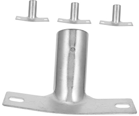 FRCOLOR 4pcs Replacement Broom Handle Connector Metal Thread Tip Adapter for Telescopic Poles Household Cleaning Tools Handle Mounting Brackets for Floor Brush Accessories