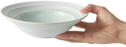 Vajilla de cerámica para el hogar, plato hondo irregular simple, plato hondo de 8.5 pulgadas, color verde horno Ru