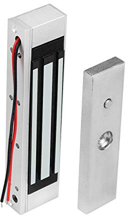 Uoonner Serrure électromagnétique, contrôle d'accès, serrure électronique, 180 kg (350 lb), système de contrôle d'accès DC12 V, sécurité intégrée, type NC, pour portes en bois, en métal et en verre.