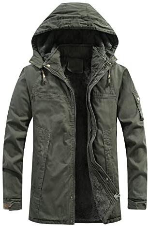 Generico Giaccone Uomo Pesante Invernale Lucido Antivento Piumino Ispessito Cappotti da Uomo Blouson Giacca Lunga Piumino Jacket Addensare Caldo Trapuntata Cappotto Giacca Casual Imbottita Puffer