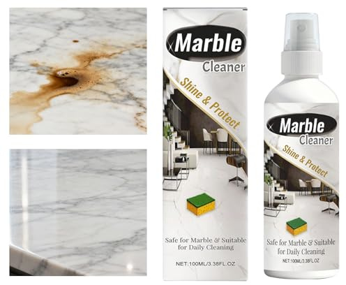 Pulitore Per Tavoli In Marmo,Lucidatore Granito 100 ml Sicuro Quotidiano Detergente Marmo Rimuovi Macchie Piastrelle,Per Quarzo Pietra Saponaria Interno Esterno Pavimento