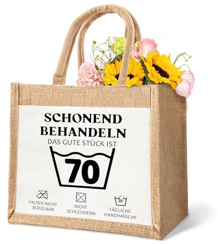 Geschenke zum 30./40./50./60./70. Geburtstag für Frauen, lustige Jutebeutel-Geschenke zum 30./40./50./60./70. Geburtstag für Frauen, Männer, Frauen, Geburtstagsgeschenke für Mutter, Frauen, Freunde