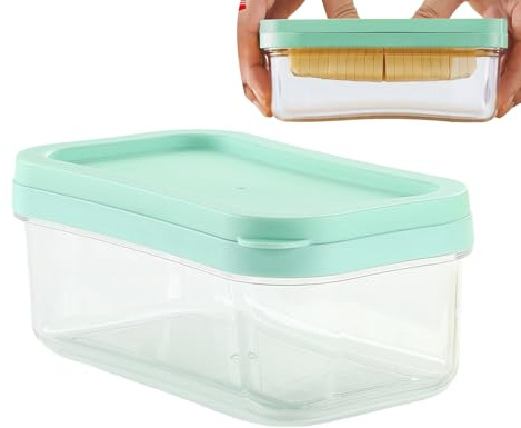 Cortador De Mantequilla Con Contenedor | Recipiente Hermético Para Almacenamiento De Queso | Contenedor de Almacenamiento de Mantequilla con Tapa | Para Mantener La Frescura En , Bar, Hotel,