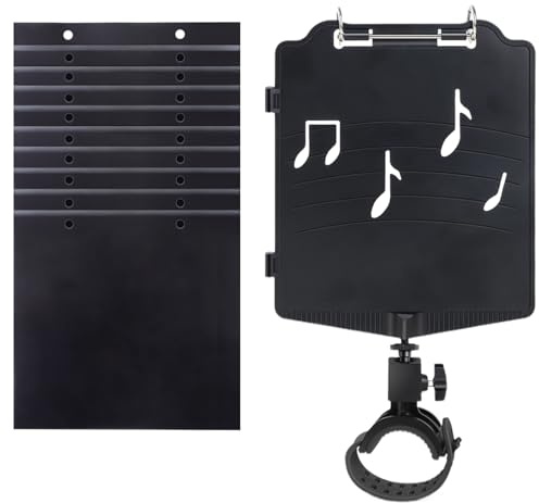 Tragbarer Notenständer – robustes Rack mit großer Kapazität, stabiler faltbarer Notenhalter, Halterung für Saiteninstrumente und Lyra, Zubehör für Musikausrüstung für Violine, Gitarre, Ukulele, Trompe