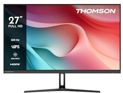 THOMSON 27 Pouces (69 cm) Moniteur Professionnel Full HD, Fréquence de Rafraîchissement 120 Hz, HDMI, Fixation VESA 100x100, Noir, M27FB2Y15