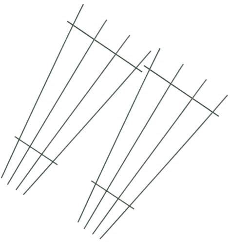DECHOUS Lot de 2 Treillis Métalliques pour Plantes Grimpantes Support D’Escalade pour Orchidées et Vigne Dimensions 18X40 CM Adapté Jardin Intérieur et Extérieur Structure Stable et