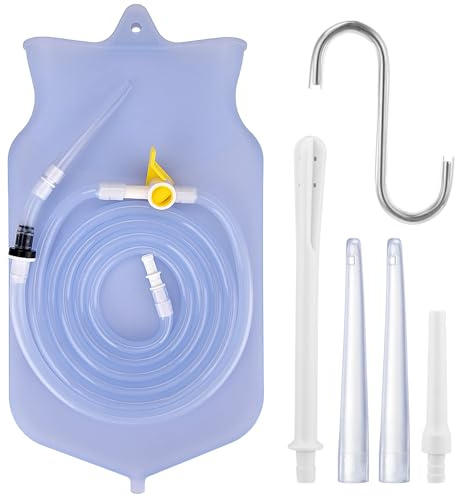 Ensemble de poche à eau en silicone pour femme - Pour le nettoyage du côlon - Pour le nettoyage du côlon - Kit de douche durable