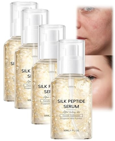 Djup kollagen Silk peptidlyftsserum, utjämnande och fuktgivande ansiktskräm, intensiv fuktgivande och uppstramande ansiktssessens, lätt daglig hudvårdssens (4 stycken)