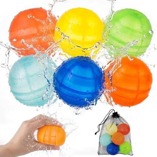 8 Stück Magnet Wasserbomben, Wasserbomben Wiederverwendbar, Magnetische Wasserbälle Selbstschließend Schnelles Befüllen, Pool Spielzeug Wasserspielzeug Outdoor, WiederverwendbareWasserbomben Magnet