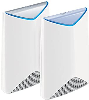 NETGEAR Pro SRK60 Mesh-System (Mesh-Router + Satellit Mesh Repeater, 3 GBit/s Geschwindigkeit bis zu 350 m² Abdeckung, Tri-Band AC3000, Smart Roaming)