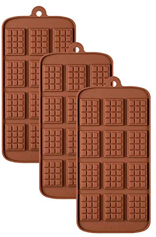 3 pack X Thin Mini Waffle Mold Chocolate DIY Tray Mould Silicone Party maker