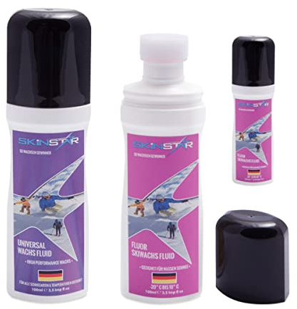 SkinStar Doppel-Pack fluoriertes Universal Skiwachs Wax flüssig Wachs flüssiges Spezialgleitwax Fluor