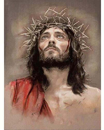 YSCOLOR 5D DIY diamantmålningar Jesus Kristus födelse väggmålning 3D diamantmönster bild handarbete religiös dekor klistermärken 30 x 40 cm