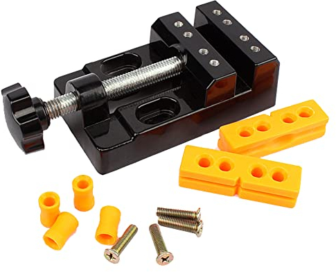 DXIA Universal Mini Bohrmaschine, Aluminiumlegierung Bank Schraubstock Clamp, 57mm Mini Maschinenschraubstock, Nussbaum Nuss Clip Schmuck Zange, Carving Fixed Tools, DIY Armband Dekoration