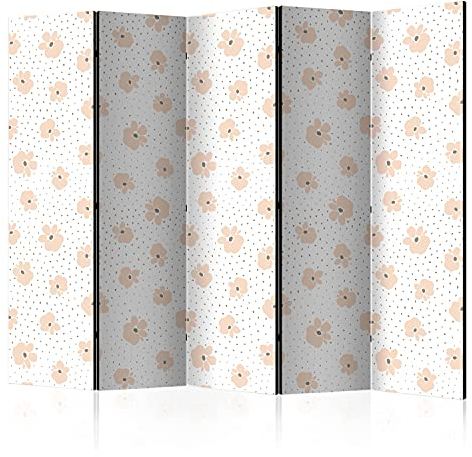 murando Raumteiler Foto Paravent Botanik 225x172 cm beidseitig auf Vlies-Leinwand Bedruckt Trennwand Spanische Wand Sichtschutz Raumtrenner Design Natur Pflanzen Blumen b-C-0263-z-c