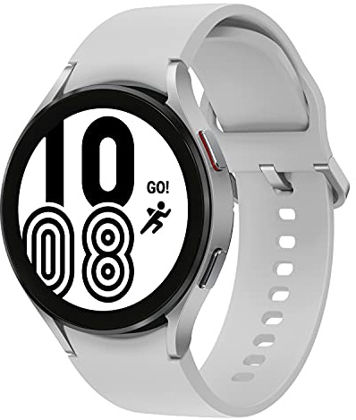 Samsung Galaxy Watch4 44mm Orologio Smartwatch, Monitoraggio Salute, Fitness Tracker, Batteria lunga durata, Bluetooth, Argento, 2021 [Versione Italiana]