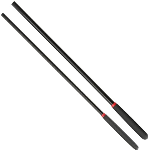 YFCQBB 18-inch Horse Riding Crop Stick 2-Piece Set, black, 21-inch
