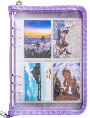 Kpop Fotokartenhalter Buch mit 30 Nachfüllseiten mit 4 Fächern, A5 6 Ringordner 2,5 x 3,5 Fotosammler, Ordner mit Reißverschluss, Kpop Fotokartenhüllen, A5-Ordner, Fotokartenalbum