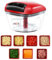 AEX Manual Food Chopper Multi-Function Kitchen Hand Food Shredder Onion Slicer Cutter Dicer Grinder Onion Chopper Pull String for Home Kitchen | 250ml (Persian Red)