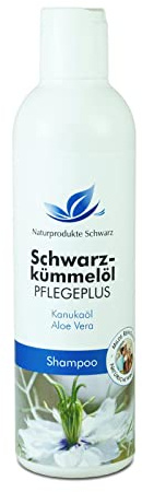 Naturprodukte Schwarz - Schwarzkümmelöl Kanuka Pflegeplus Shampoo für trockene, juckende Kopfhaut & Juckreiz - Vegane Naturkosmetik, Shampoo ohne Silikon und Parabene