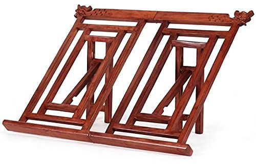 TOMYEUS Buchständer Handgefertigter Retro-Buchständer, Buchhalter zum Lesen von Händen frei, Rezept- und Kochbuchhalter for Fancy-Tablet-Stand-Zähler, 15 x 11 Zoll Leseständer (Color : Red)
