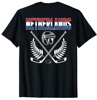 Netherlands Ice Hockey Fans Jersey Dutch Flag Puck Sticks T-Shirt