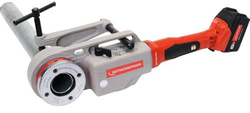 ROTHENBERGER 1000003387 SUPERTRONIC 2000 E - Filiera a batteria con controsupporto in ROCASE, senza batteria e caricabatterie, 13 mm - 60 mm di diametro