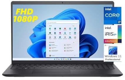 Dell Inspiron 15 3000 Business Laptop, 15.6 FHD Display, 12th Gen Intel Core i7-1255U, Windows 11 Pro, 16GB DDR4 RAM, 1TB PCIe SSD, WiFi 6, SD Card Reader, Long Battery Life