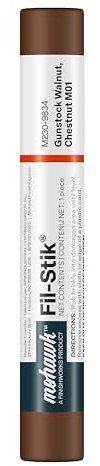 Mohawk Fil-Stik, Wax Putty Stick for Wood Repair, Gunstock Walnut, Chestnut M01, M230-9834, 1 Count