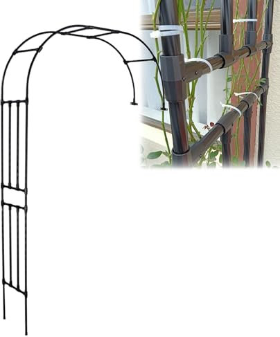 LIYI929GP Stabil Wetterfest Halbbogen Rosenbogen Metall, Rankbogen Torbogen Pergola Garten Torbogen, Wandbogen Wetterfest Pergola Spalier Rankhilfe Für Kletterpflanzen, H240 270 300cm Hochzeitsbogen