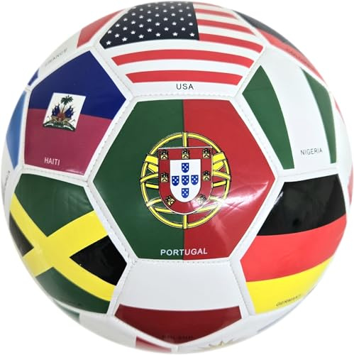 PLAYPRO Country Training Soccer Ball - Elite Edition - for All Ages - Size 2, 3, 4 and 5 (Country Flag Ball, 5)
