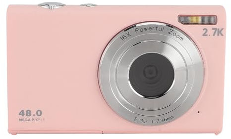 Appareil Photo Numérique 2,7K, Appareil Photo Numérique Compact Anti-secousses 48 MP avec Mise au Point Automatique, Appareil Photo Vintage de Poche avec écran IPS de 2,8 Pouces