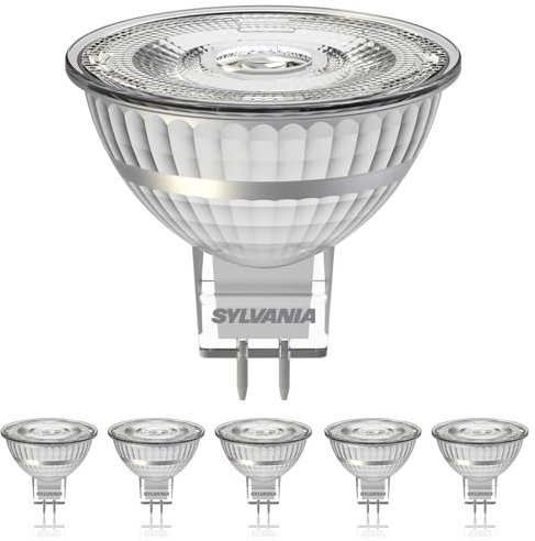SYLVANIA GU5.3 LED Warmweiß M16 | Dimmbar | 12V Spot | 5.8W Ersetzt 40W | 460 Lumen | Leuchtmittel 6er Pack