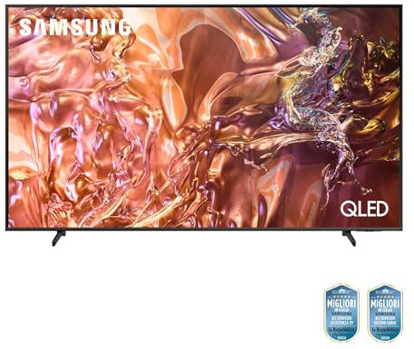 Samsung TV QE50QE1DAUXZT QLED 4K, Smart TV 50 Quantum processor Lite 4K, AirSlim, DVBT-2, Q-Symphony & OTS Lite, Integrato con Alexa e Bixby, compatibile con Google Assistant, Titan Gray 2024