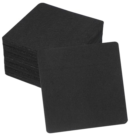 PATIKIL 5 Inch Felt Furniture Sliders, 8 Pcs Square Furniture Movers Slider Reusable Moving Pads Floor Protectors for Cabinet Table Carpet Sofa Couch, Black