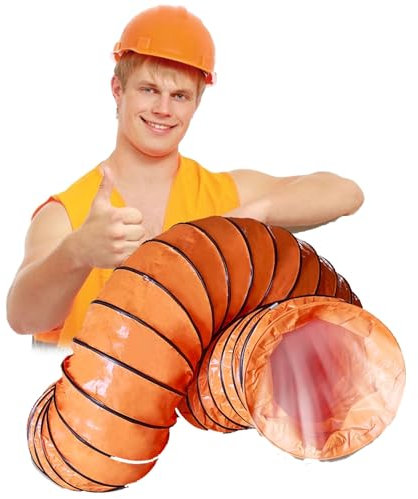 Tumble Dryer Vent Hose 16ft 25ft Duct Hosing PVC, Insulated Flexible Duct Hose for Bathroom Exhaust Fan -20 To 180°F, Thread Air Duct Induction Intake Pipe, Indoor Outdoor Air Ducting(L-25ft Dia 550mm