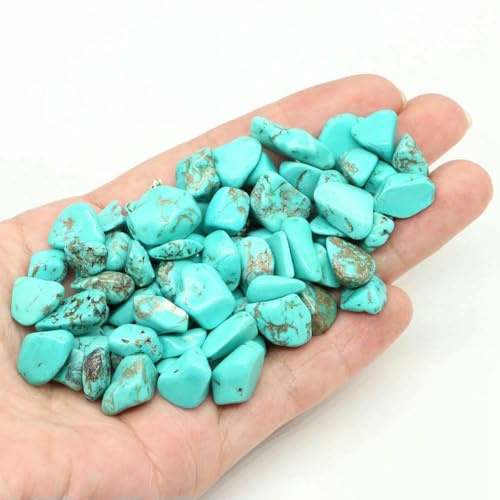 Agate naturelle, gravier, pierre roulée, minerai de guérison Reiki, spécimen minéral, décoration d'aquarium, bleu turquoise, 100 g
