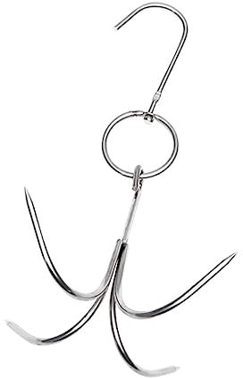 KICHOUSE Edelstahl Fleischhaken Drehfunktion Langlebiger Metzgerhaken Für Küchen Fleischverarbeitung Jäger Und Räuchern Vielseitiger Schinken Wurstaufhänger Für Haushalt Und Gewerbe