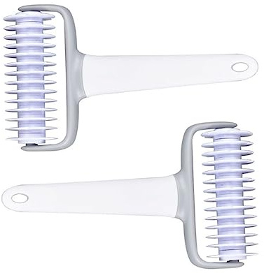 iplusmile 2 piezas Cortapastas con Rueda Celosía para Masa de Pizza y Hojaldre Herramienta Práctica para Repostería Resistente y Fácil de Limpiar para Decorar Pasteles y Tartas