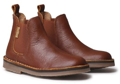 Botín Chelsea para niños en Piel - Cora-PO - Camel - 32