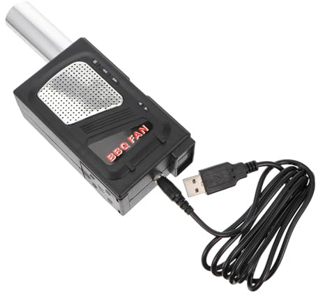 UKCOCO Soffiatore Elettrico Portatile per Barbecue 5v Usb, Ventilatore per Griglia Compatto e Leggero, per Picnic e Campeggio All’aperto