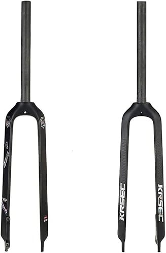 CFDZCP Forcelle per Bicicletta Forcella Rigida MTB in Fibra di Carbonio Forcella for Mountain Bike da 26/27,5/29 Pollici, Diritta 1-1/8 Forcella Anteriore for Freno A Disco QR 9mm(Black 27.5'')