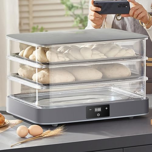 Macchina per la lievitazione del pane con controllo della temperatura 20 – 45 °C e 85% di umidità, capacità 40 litri, timer, impilabile, per uso alimentare, multifunzione per cottura al forno