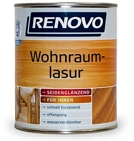 0,75L Renovo Wohnraumlasur Kalkweiss Holz-/ Wohnraumlasur Seidenglänzend